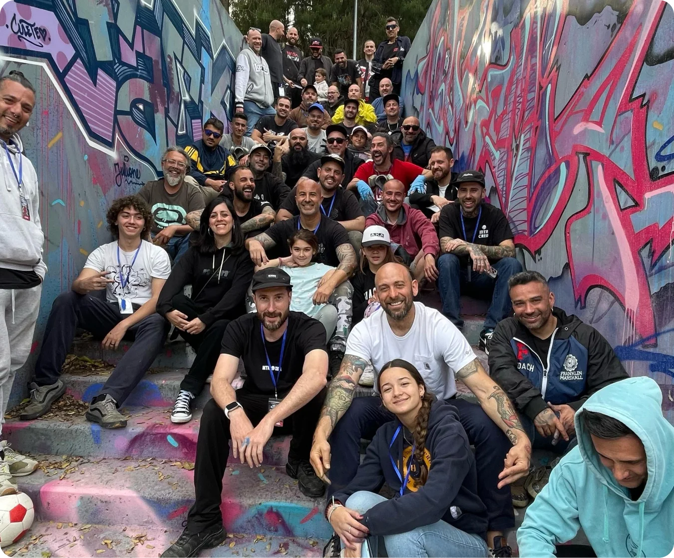 Mural de arte urbano como expresión creativa y participativa