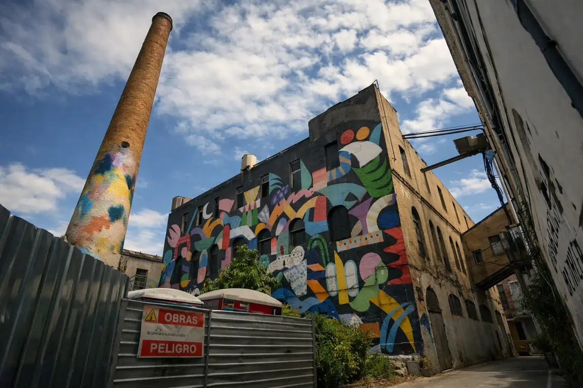 fabrica poblenou barcelona mural graffiti