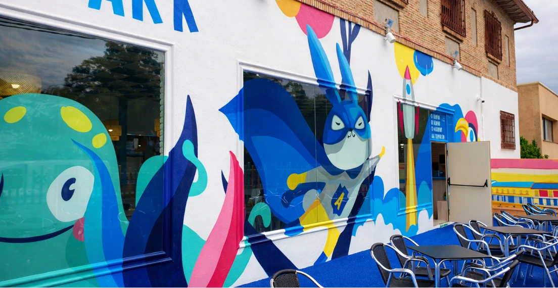 Murales infantiles de Cuchipark en Navalcarnero, Madrid